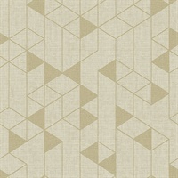 Fairbank Gold Linen Geometric Wallpaper by Scott Living