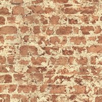 Fairweather Red Distressed Brick Wallpaper