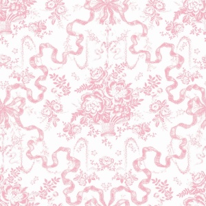 Fairytale Peony Pink Toile Wallpaper