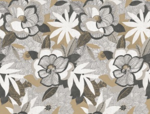 Fantasium Black Floral Peel & Stick Wallpaper