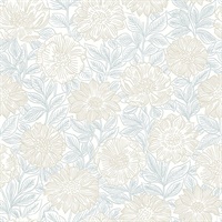 Faustin Neutral Floral Wallpaper