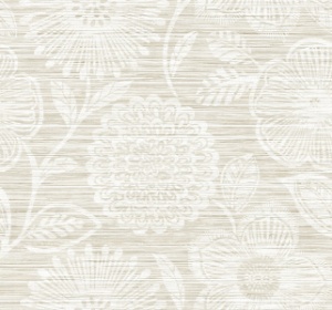 Faux Grass Floral Bluestone Peel & Stick Wallpaper