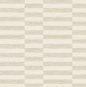 Faux Woven Stripe Natural Peel & Stick Wallpaper