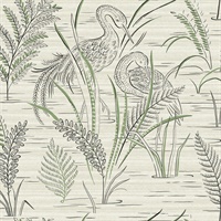 Fernwater Cranes Wallpaper