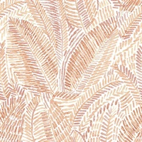 Fildia Orange Botanical Wallpaper