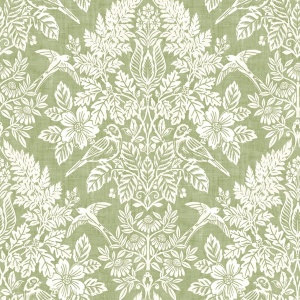 Finch Light Green Wallpaper