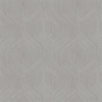 Fine Line Grey Geometric Wallpaper