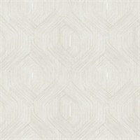 Fine Line Taupe Geometric Wallpaper