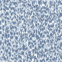 Flavia Blue Animal Print Wallpaper