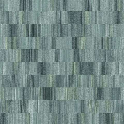 Flicker Teal Horizontal Textured Stripe Wallpaper