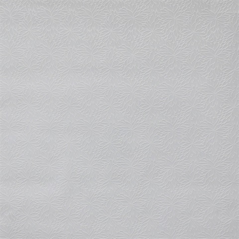 Flora Paintable Wallpaper - White