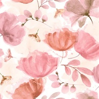 Zahra Pink Floral Wallpaper