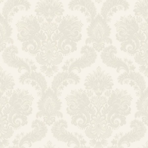 Floral Damask Cream Wallpaper