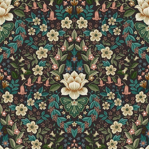 Floral Damask Wallpaper