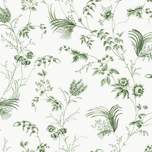 Floral Lace Green Wallpaper