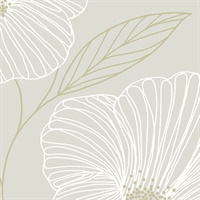 Mythic Light Grey Floral Wallpaper