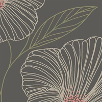 Mythic Brown Floral Wallpaper