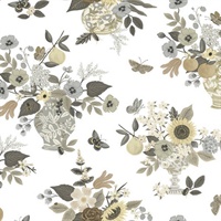 Flower Studies Linen Wallpaper