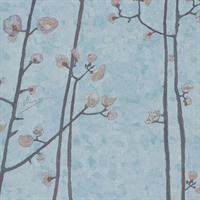 Flowering Plum Orchard Wallpaper