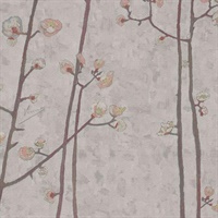 Flowering Plum Orchard Wallpaper