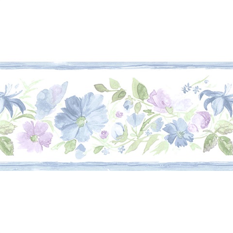 Fluted Floral Wallpaper Border