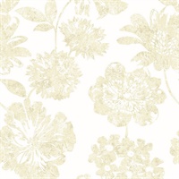 Folia Beige Floral Wallpaper