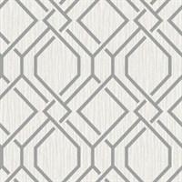 Frege Grey Trellis Wallpaper