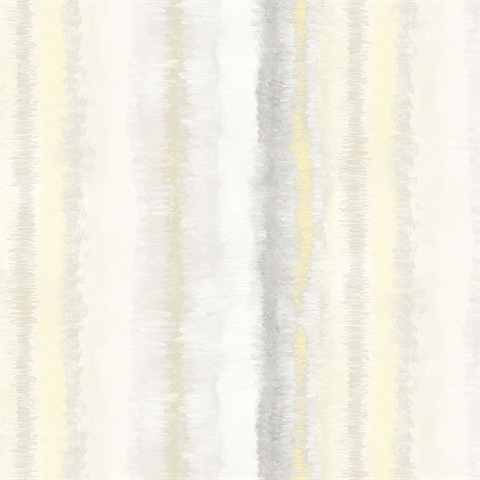Frequency Stripe Wallpaper in Greys & Yellows