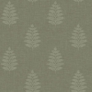Frond Cream Leaf Wallpaper