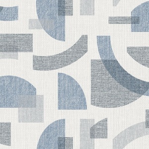 Fulton Blue Shapes Wallpaper