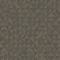 Gallerie Taupe Geometric Wood Wallpaper
