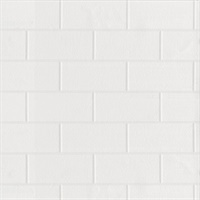 Galley White Subway Tile Paintable Wallpaper