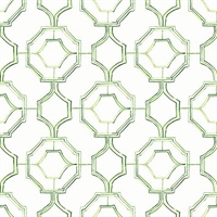 Gallina Green Trellis Wallpaper