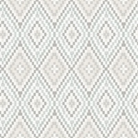 Ganado Grey Geometric Ikat Wallpaper