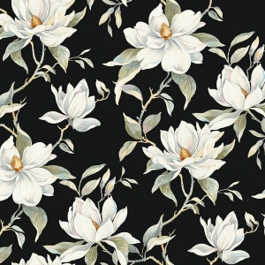Garden Jewels White Wallpaper