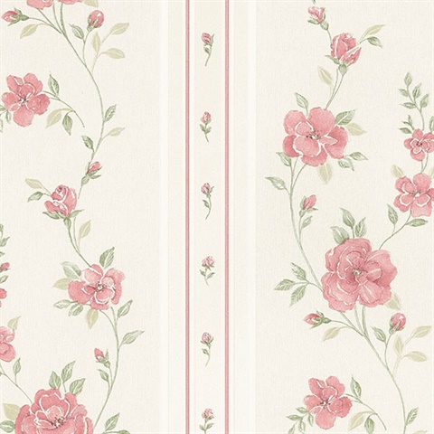 In Register Rose Stripe Wallpaper