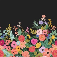 Garden Party Black Wall Mural