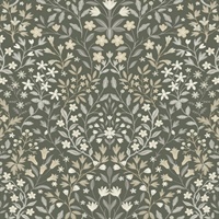 Garden Terrace Olive Wallpaper