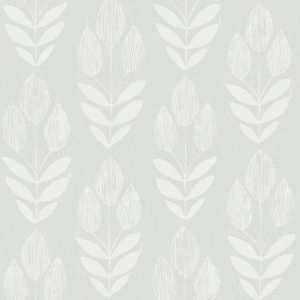 Garland Denim Block Tulip Wallpaper