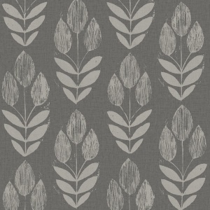 Garland Denim Block Tulip Wallpaper