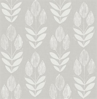 Garland Grey Block Tulip Wallpaper