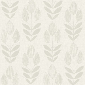 Garland Denim Block Tulip Wallpaper