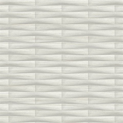 Gator Light Grey Geometric Stripe Wallpaper