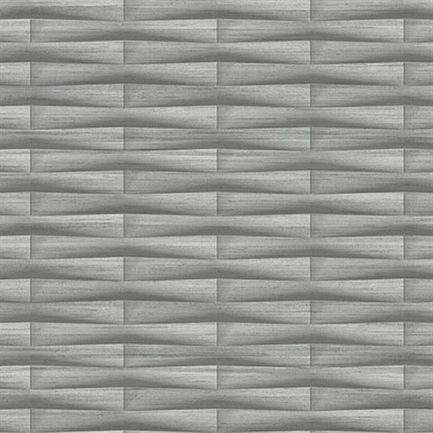 Gator Slate Geometric Stripe Wallpaper