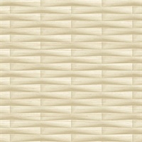 Gator Wheat Geometric Stripe Wallpaper