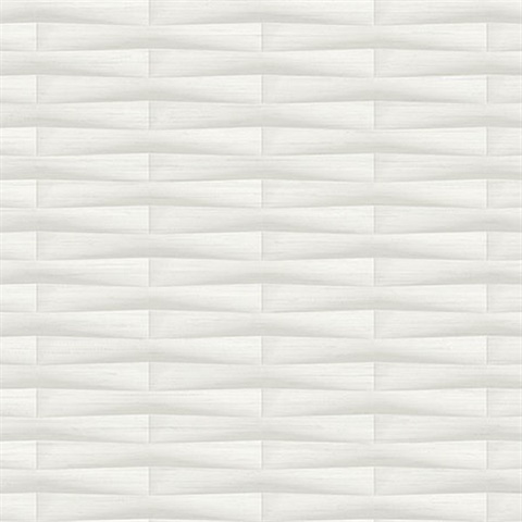 Gator White Geometric Stripe Wallpaper