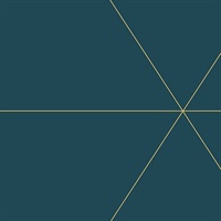 Twilight Teal Modern Geometric Wallpaper