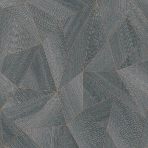 Geometric Wood Effect Motif Wallpaper