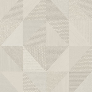 Geometrico Congo White Wallpaper