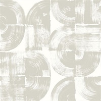 Giulietta Light Grey Painterly Geometric Wallpaper